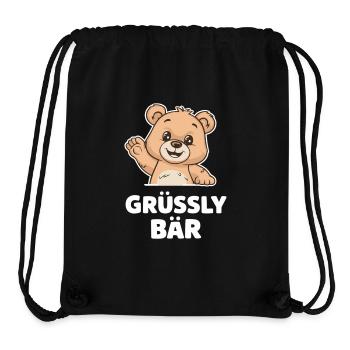 Grüssly Bär - Wenn Grizzly zu böse ist. Hallo alle - Stanley/Stella recycelter Gym Bag - Schwarz - Vorne
