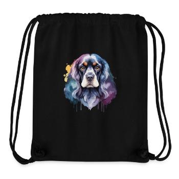 Cocker Spaniel Dog Cool Colorful Cute - Stanley/Stella Recycled Gym Bag - black - Front