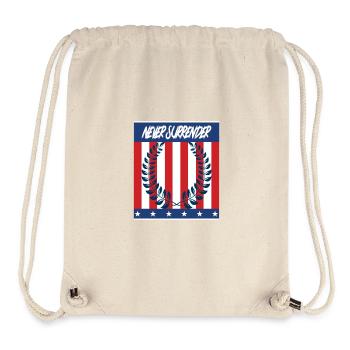Never Surrender - Niemals aufgeben - Stanley/Stella recycelter Gym Bag - Naturweiß - Vorne