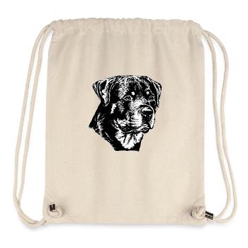 Rottweiler Hund - Stanley/Stella recycelter Gym Bag - Naturweiß - Vorne