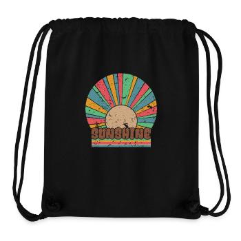 Retro Sunshine Rainbow Sommerurlaub Reisegeschenk - Stanley/Stella recycelter Gym Bag - Schwarz - Vorne