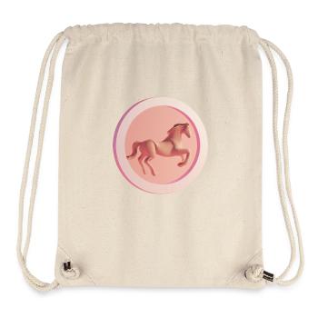 horse pink pferd 3D - Stanley/Stella recycelter Gym Bag - Naturweiß - Vorne