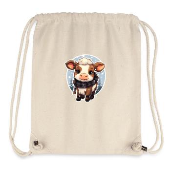 Calves in winter with scarf - Stanley/Stella Recycled Gym Bag - natural - Front