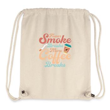 Fewer Smoke Breaks, More Coffee Breaks Quit Smokin - Stanley/Stella recycelter Gym Bag - Naturweiß - Vorne