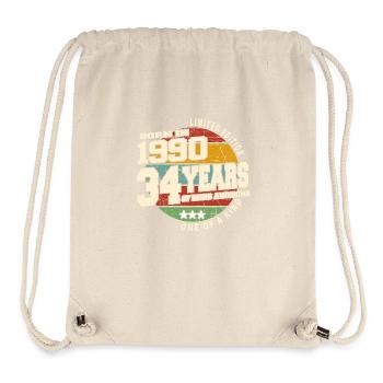 1990 Vintage Retro Classic 34 Years - Stanley/Stella Recycled Gym Bag - natural - Front