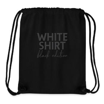 Weißes T-Shirt Black Edition - Stanley/Stella recycelter Gym Bag - Schwarz - Vorne