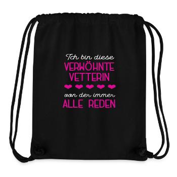 Vetterin Cousine Patin Verwöhntes Kind - Stanley/Stella recycelter Gym Bag - Schwarz - Vorne