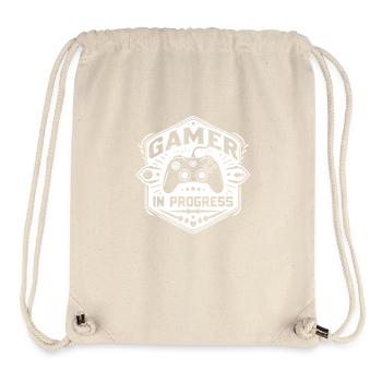 Gamer in Progress - Stanley/Stella Recycled Gym Bag - natural - Front