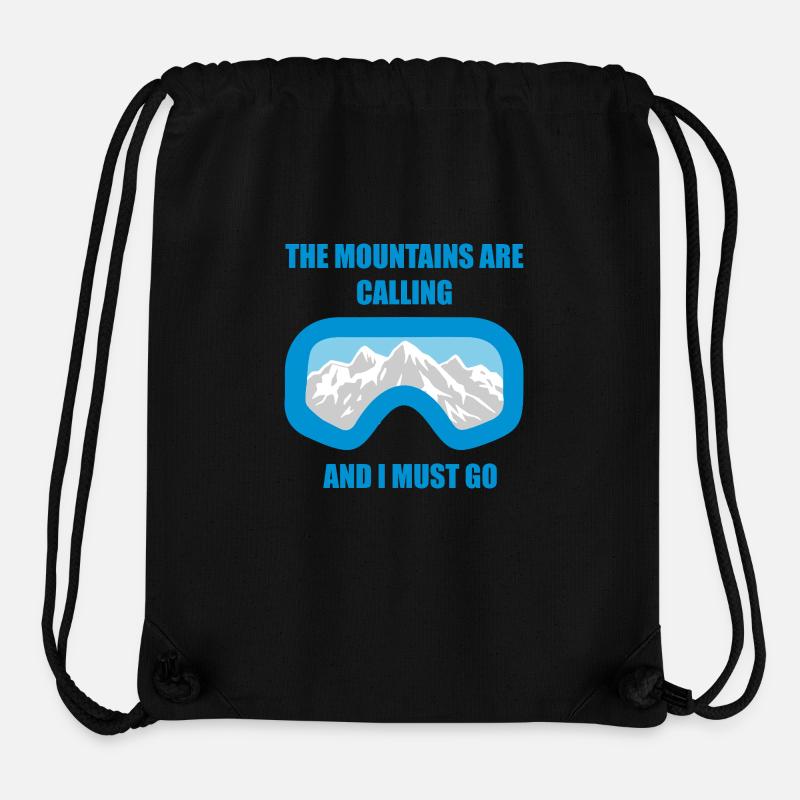 Mountains - Stanley/Stella Recycled Gym Bag - black