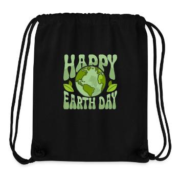 Happy Earth Day Environmental Planet - Stanley/Stella recycelter Gym Bag - Schwarz - Vorne