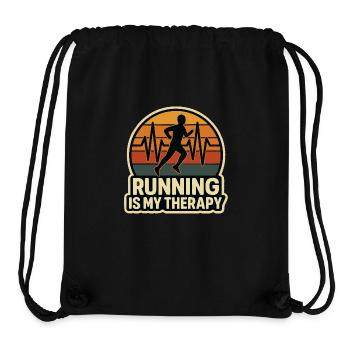 Running is my therapy Running Sport - Stanley/Stella Recycled Gym Bag - black - Front