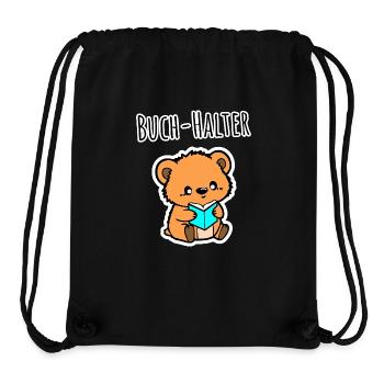 Der kleine Teddy ist ein Buch Halter! - Stanley/Stella recycelter Gym Bag - Schwarz - Vorne