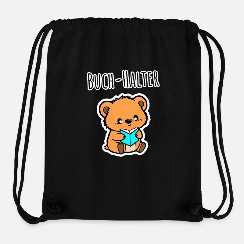 Der kleine Teddy ist ein Buch Halter! - Stanley/Stella recycelter Gym Bag - Schwarz