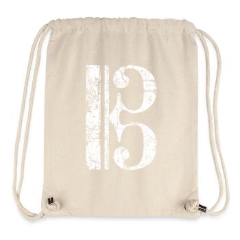 C-Schlüssel für Bratsche, Viola, Cello und Posaune - Stanley/Stella recycelter Gym Bag - Naturweiß - Vorne