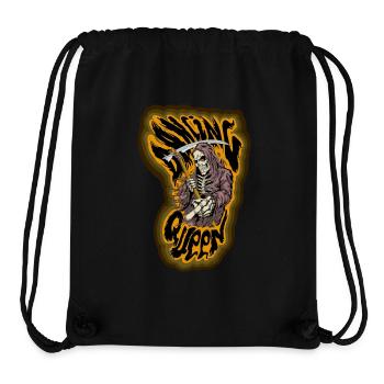 Todessensenmann mit Feuer - Stanley/Stella recycelter Gym Bag - Schwarz - Vorne