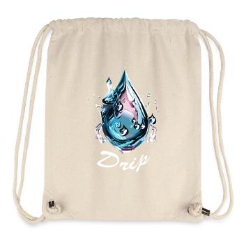 Chrom Wassertropfen - Stanley/Stella recycelter Gym Bag - Naturweiß - Vorne