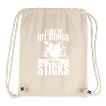Funny Drummer Joke - Stanley/Stella Recycled Gym Bag - natural - Front