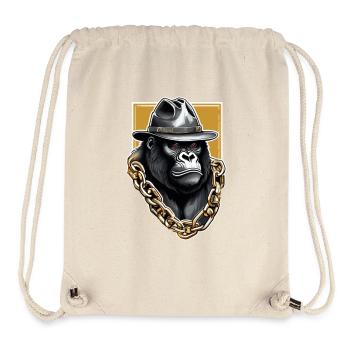 Gorilla with Gold Chain - Stanley/Stella Recycled Gym Bag - natural - Front