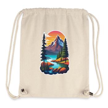 Berg Natur Wandern Klettern See - Stanley/Stella recycelter Gym Bag - Naturweiß - Vorne