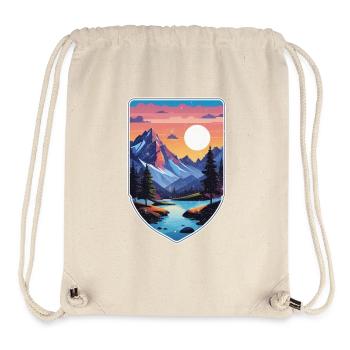 Berg Natur Wandern Klettern See - Stanley/Stella recycelter Gym Bag - Naturweiß - Vorne
