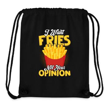 Craving Fries, Not Advice: Clear Priorities - Stanley/Stella Recycled Gym Bag - black - Front