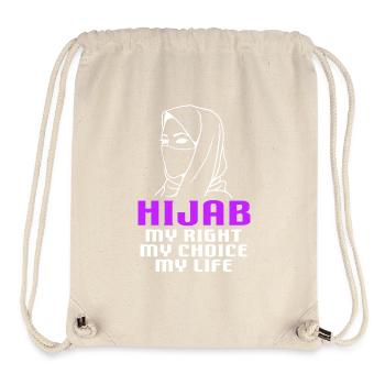 Muslim Hijab Kopftuch - Stanley/Stella recycelter Gym Bag - Naturweiß - Vorne