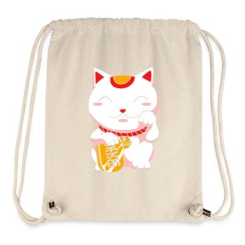Maneki Neko Japan Glücksbringer - Stanley/Stella recycelter Gym Bag - Naturweiß - Vorne