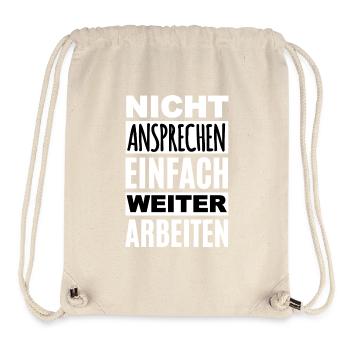 Weiter Arbeiten - Stanley/Stella recycelter Gym Bag - Naturweiß - Vorne