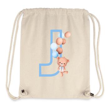 Blue Bear J Letter - Stanley/Stella Recycled Gym Bag - natural - Front