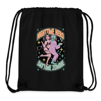 NIGHTTIME HERO - Stanley/Stella Recycled Gym Bag - black - Front