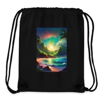 Lagoon in Tahiti - Stanley/Stella Recycled Gym Bag - black - Front