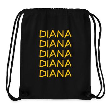 Cadeau pour Diana - Sac à cordon recyclé Stanley/Stella - noir - Devant