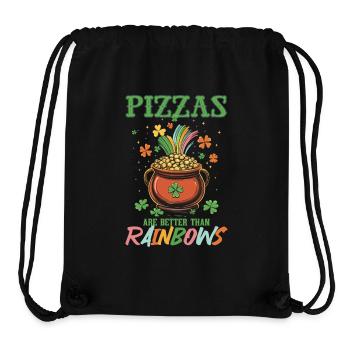 St. Patricks Day Pizzen sind besser als Regenbögen - Stanley/Stella recycelter Gym Bag - Schwarz - Vorne