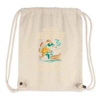 Conception de pêche amusante pour les retraités - Angel Grandpa 2025 - Sac à cordon recyclé Stanley/Stella - blanc naturel - Devant
