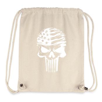 Stern-gesprenkelter Schädel Grafikdesign - Stanley/Stella recycelter Gym Bag - Naturweiß - Vorne