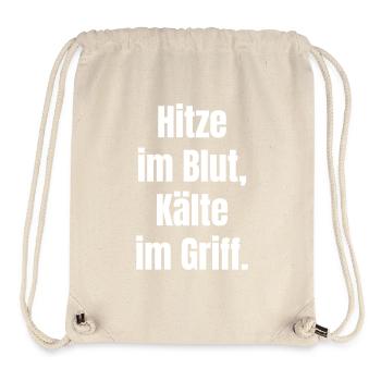 Hitze im Blut, Kälte im Griff. - Stanley/Stella recycelter Gym Bag - Naturweiß - Vorne