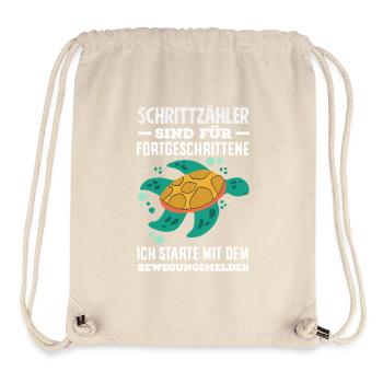 Podomètre? J’utilise le détecteur de mouvement - Sac à cordon recyclé Stanley/Stella - blanc naturel - Devant