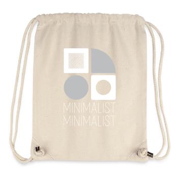Geometrie Minimaliste Grises Sur Blanc - Sac à cordon recyclé Stanley/Stella - blanc naturel - Devant