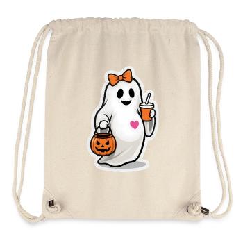 Halloween Enceinte Fantôme Drôle Fête - Sac à cordon recyclé Stanley/Stella - blanc naturel - Devant