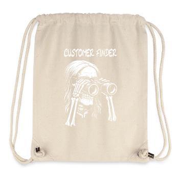 Customer Finder Squelette Jumelles Design Rock - Sac à cordon recyclé Stanley/Stella - blanc naturel - Devant