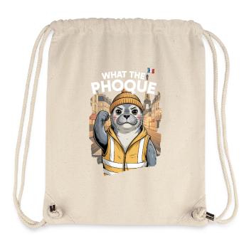 Was der Robben-Gelbwesten-Humor-Protest - Stanley/Stella recycelter Gym Bag - Naturweiß - Vorne