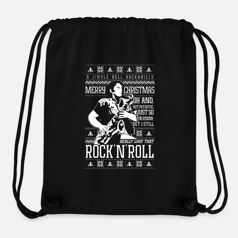 Le pull de Noël rock and roll Patootie Hot d’Eddie - Sac à cordon recyclé Stanley/Stella - noir