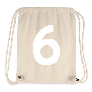 Nummer 6 - Stanley/Stella recycelter Gym Bag - Naturweiß - Vorne