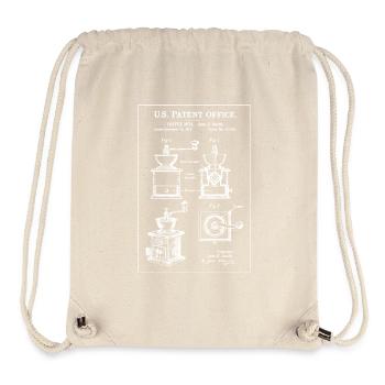 Schéma du moulin à café vintage - Sac à cordon recyclé Stanley/Stella - blanc naturel - Devant