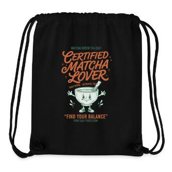 Certified Matcha Lover Green Tea Matcha Latte - Stanley/Stella recycelter Gym Bag - Schwarz - Vorne