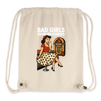 50s Pin-Up: Bad Girls Drink Milkshakes Rockabilly - Stanley/Stella Recycled Gym Bag - natural - Front