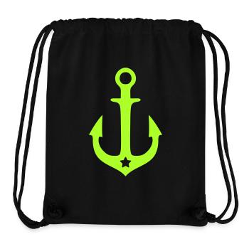 Neon anchor with star badge - Stanley/Stella Recycled Gym Bag - black - Front