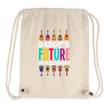 Future Ukulélé de Papa Musique hawaïenne drôle - Sac à cordon recyclé Stanley/Stella - blanc naturel - Devant