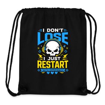 I Dont Lose I Just Restart Gaming - Stanley/Stella recycelter Gym Bag - Schwarz - Vorne