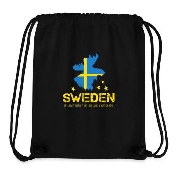 Schweden Suède - Sac à cordon recyclé Stanley/Stella - noir - Devant